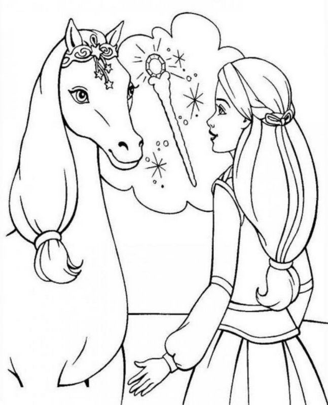 imagen Barbie y su hermoso caballo