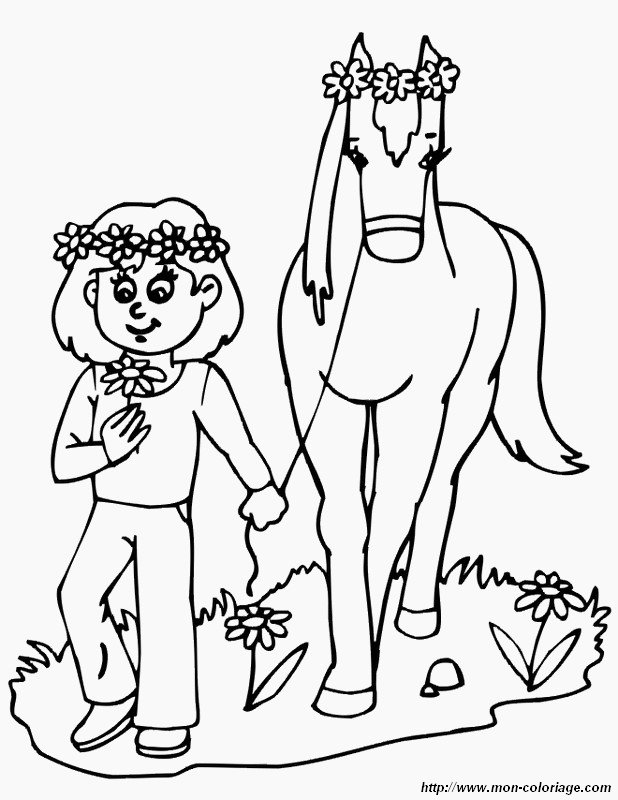 imagen una chica y un caballo