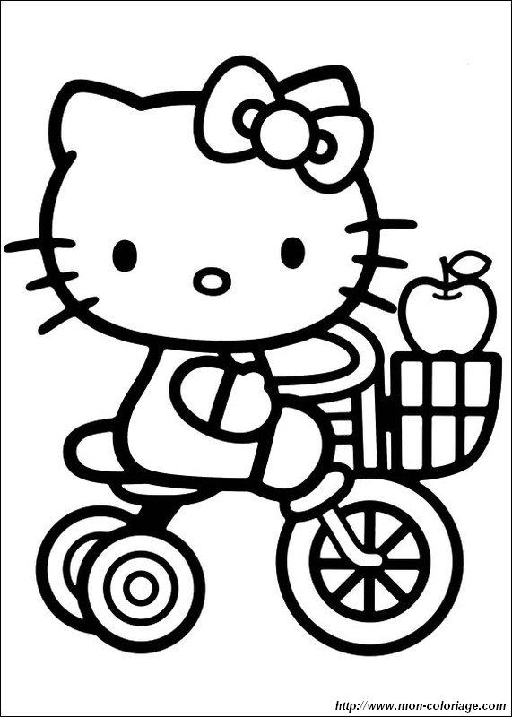 imagen Hello Kitty en un triciclo
