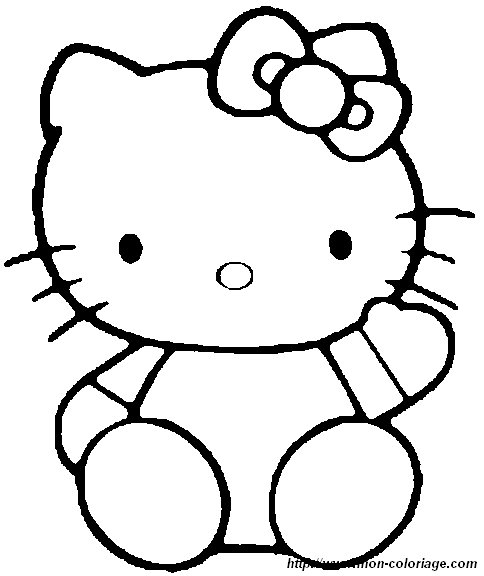 imagen colorear hello kitty