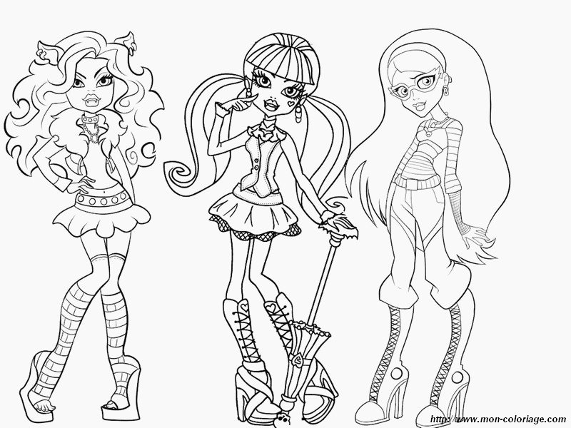 imagen colorear monster high