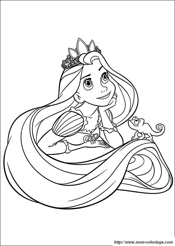 imagen rapunzel colorear