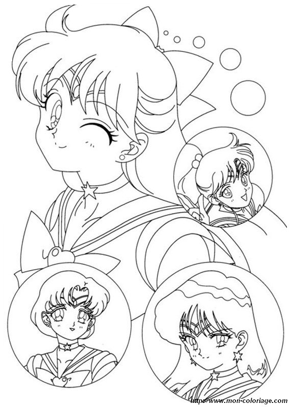 imagen cuatro miniaturas sailor moon