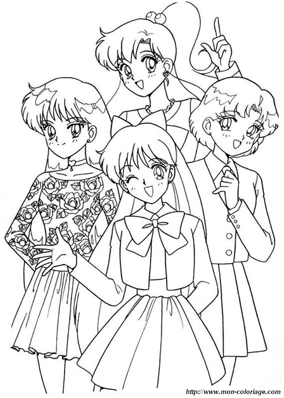 imagen sailor moon y sus amigas