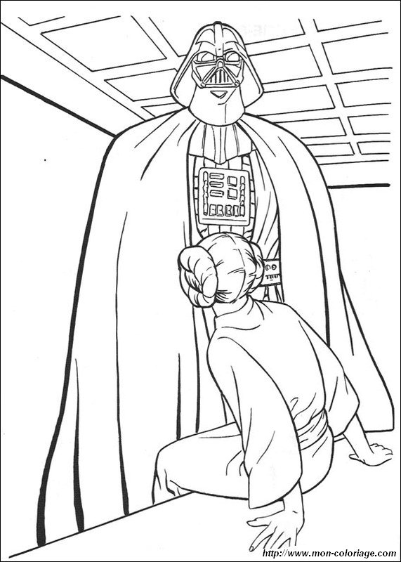 imagen darth vader con princesa leia