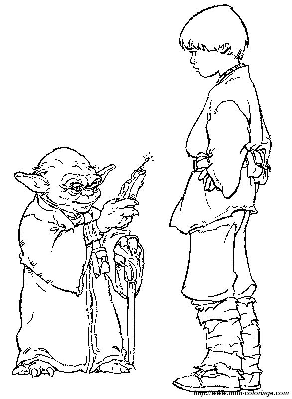 imagen maestro yoda con anakin skywalker