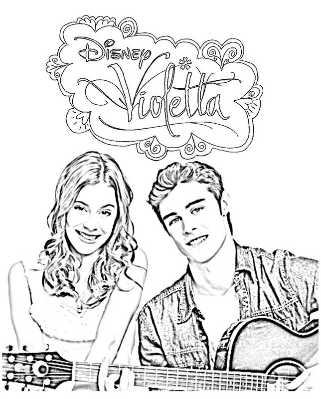 imagen Violetta con un amigo